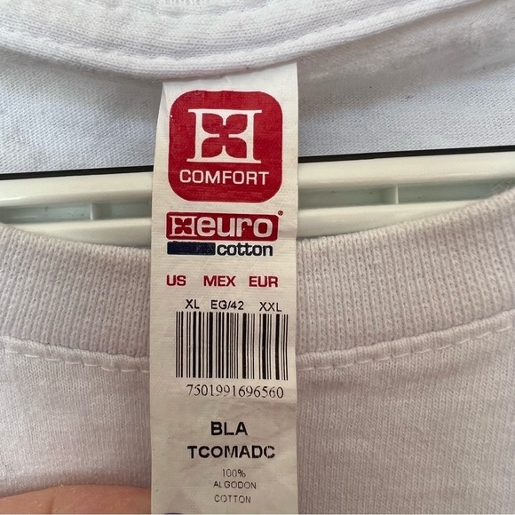 EURO COMFORT Cozumel Mexico White Graphic Tee S/S T-SHIRT XL Skull Halloween - Picture 6 of 7